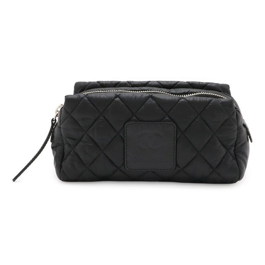 Chanel Coco Cocoon Coco Mark Makeup Pouch Makeup Pouch Small Bag Quilted Nylon