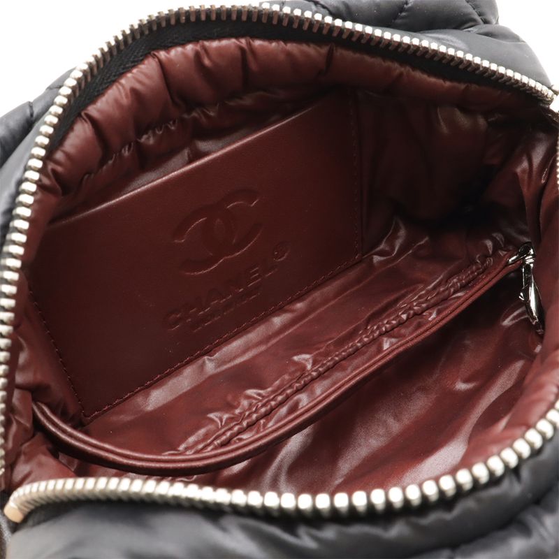 Chanel Coco Cocoon Coco Mark Makeup Pouch Makeup Pouch Small Bag Quilted Nylon
