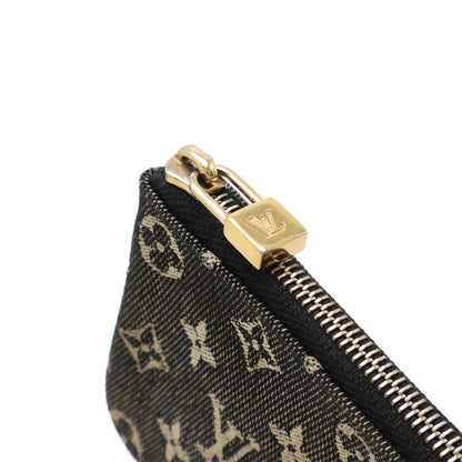 Louis Vuitton Monogram Mini Pochette Cles Coin Case Coin Purse Noir Black with
