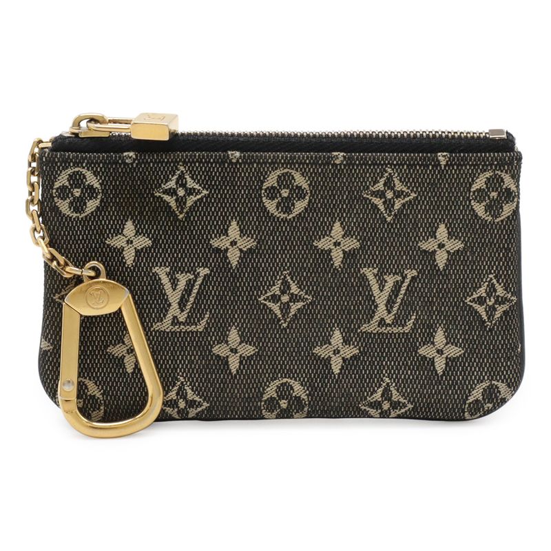 Louis Vuitton Monogram Mini Pochette Cles Coin Case Coin Purse Noir Black with
