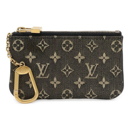 Louis Vuitton Monogram Mini Pochette Cles Coin Case Coin Purse Noir Black with