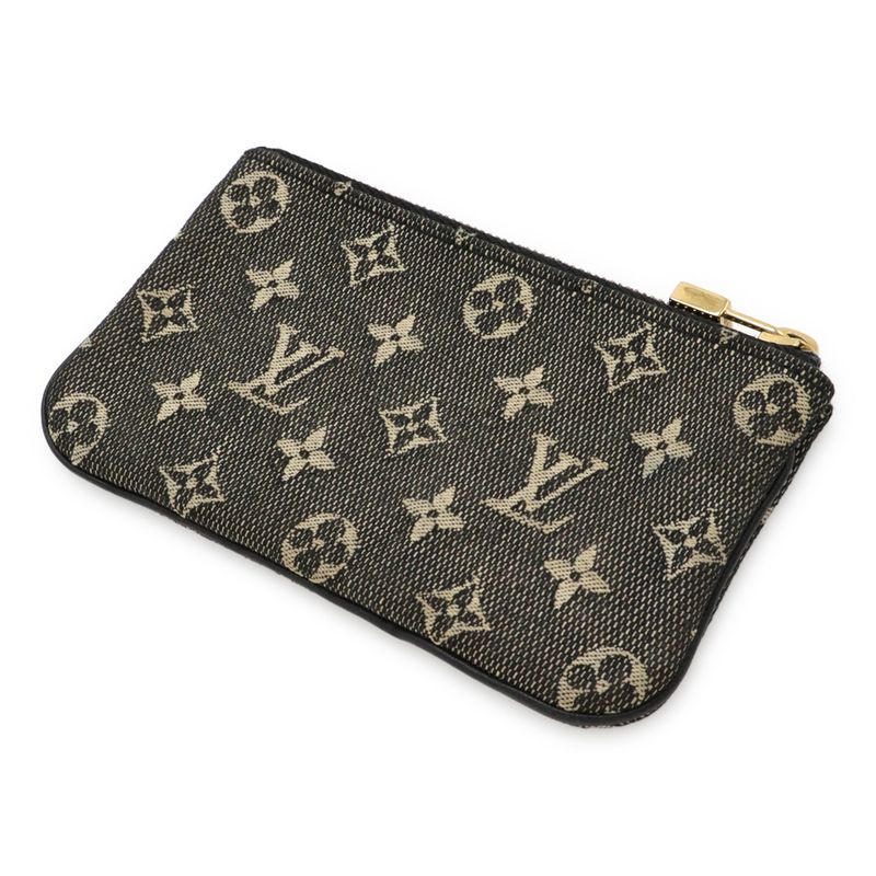 Louis Vuitton Monogram Mini Pochette Cles Coin Case Coin Purse Noir Black with