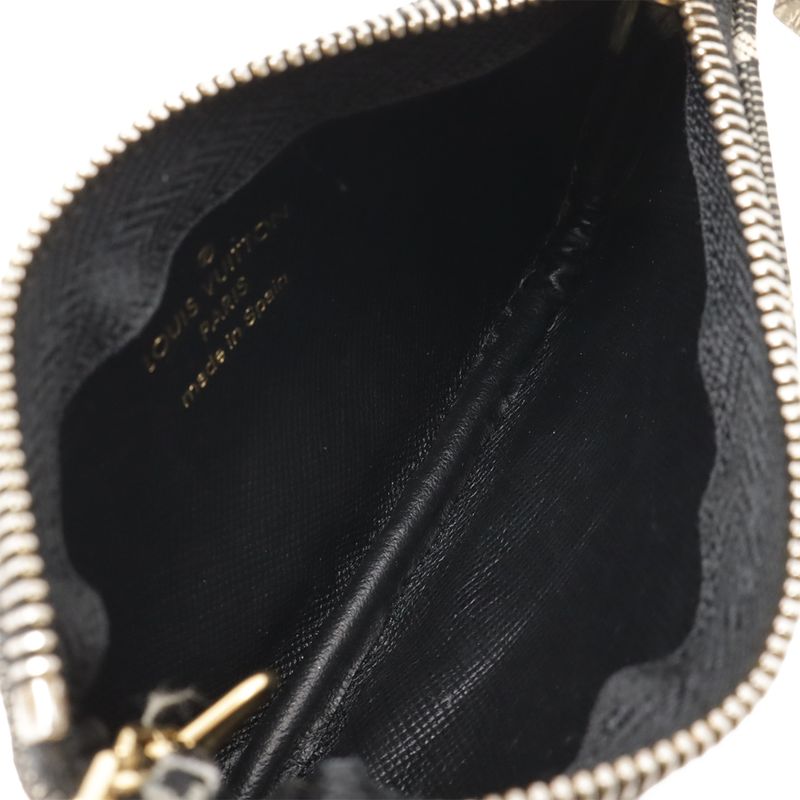 Louis Vuitton Monogram Mini Pochette Cles Coin Case Coin Purse Noir Black with