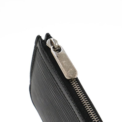Louis Vuitton Epi Pochette Cles Nm Coin Case Coin Purse Noir Black Silver
