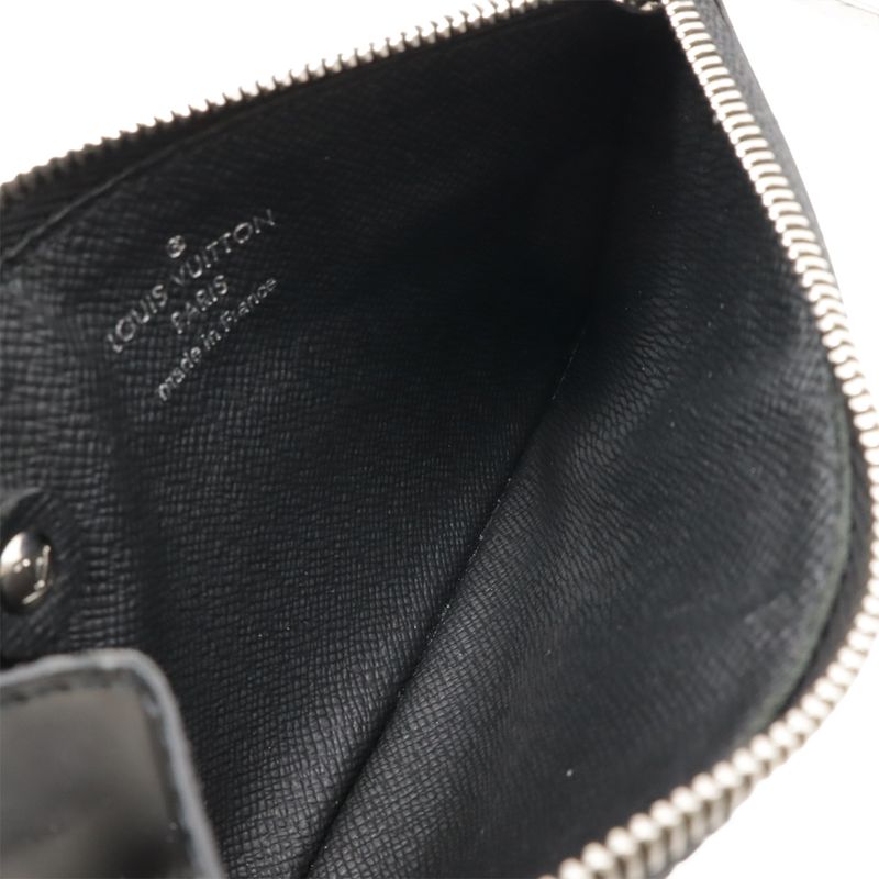 Louis Vuitton Epi Pochette Cles Nm Coin Case Coin Purse Noir Black Silver