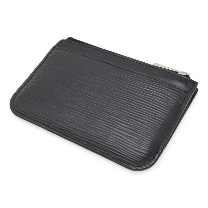 Louis Vuitton Epi Pochette Cles Nm Coin Case Coin Purse Noir Black Silver