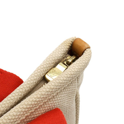 Louis Vuitton Antigua Cabas PM Handbag Tote Bag Canvas Beige Rouge Red Miss Ing