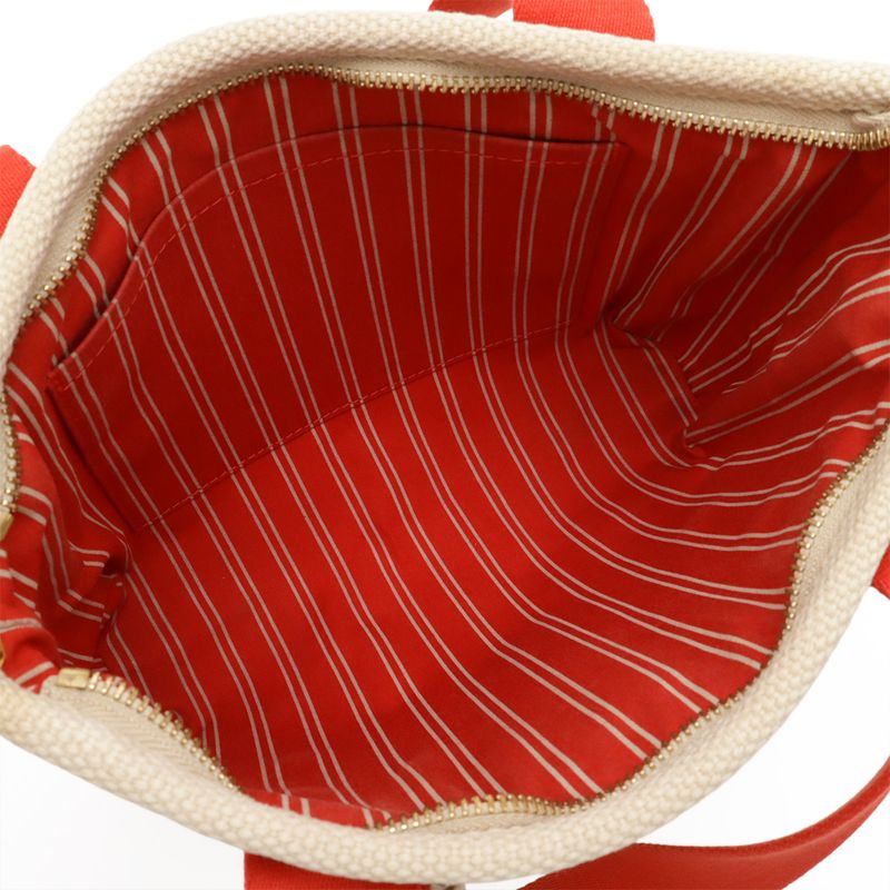 Louis Vuitton Antigua Cabas PM Handbag Tote Bag Canvas Beige Rouge Red Miss Ing