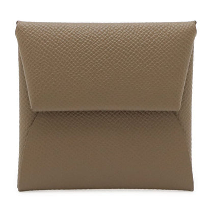 Hermes Bastia Coin Case Coin Purse Coin Purse Vaux Epson Leather Etoupe Glazed