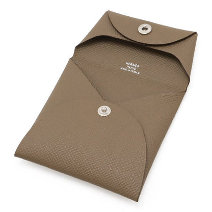 Hermes Bastia Coin Case Coin Purse Coin Purse Vaux Epson Leather Etoupe Glazed