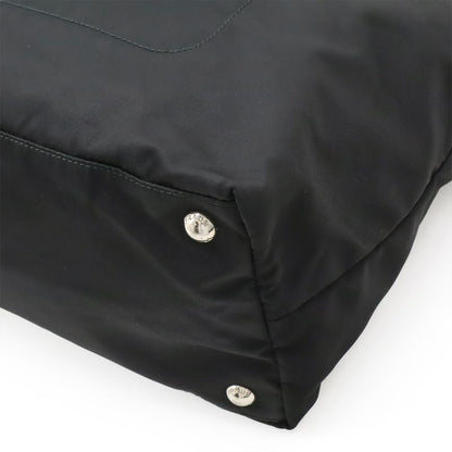 Prada Triangle Logo Tote Bag 2way Shoulder Bag Crossbody Nylon Leather Nero