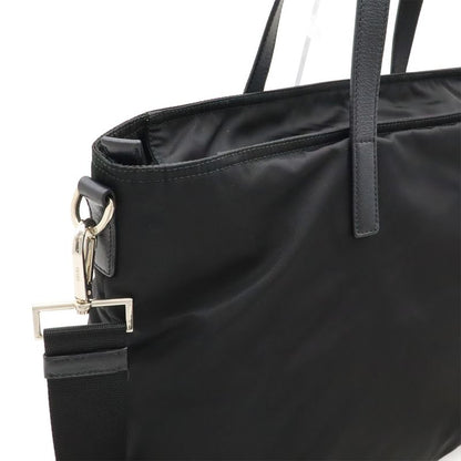 Prada Triangle Logo Tote Bag 2way Shoulder Bag Crossbody Nylon Leather Nero
