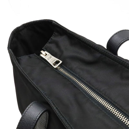 Prada Triangle Logo Tote Bag 2way Shoulder Bag Crossbody Nylon Leather Nero