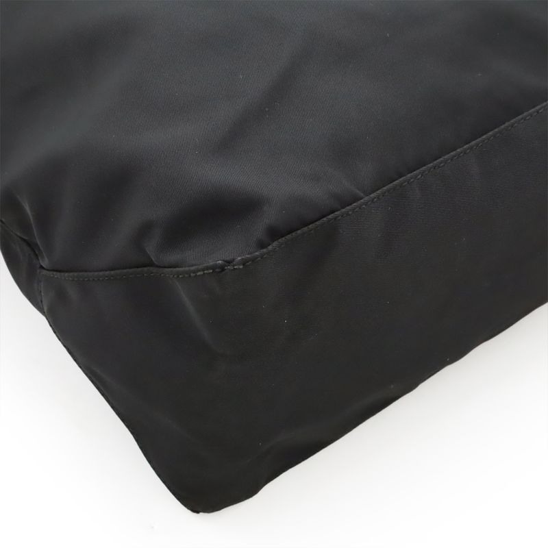 Prada Triangle Logo Tote Bag 2way Shoulder Bag Crossbody Nylon Leather Nero