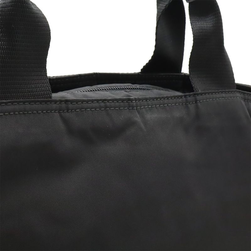 Prada Triangle Logo Tote Bag 2way Shoulder Bag Crossbody Nylon Leather Nero