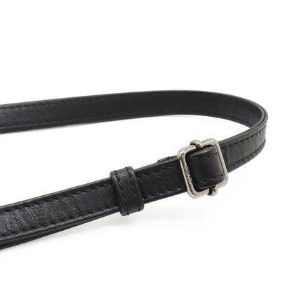 Fendi Ff Logo Tote Vertical 2way Shoulder Bag Shoulder Leather Black Silver