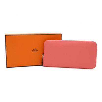 Hermes Azap Long Silk Inn Round Zipper Long Wallet Vaux Epson Leather Rose