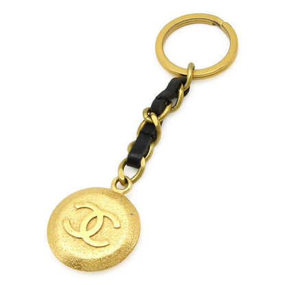 Chanel Coco CC Mark Vintage Round Chain Key Holder Key Ring Bag Charm GP