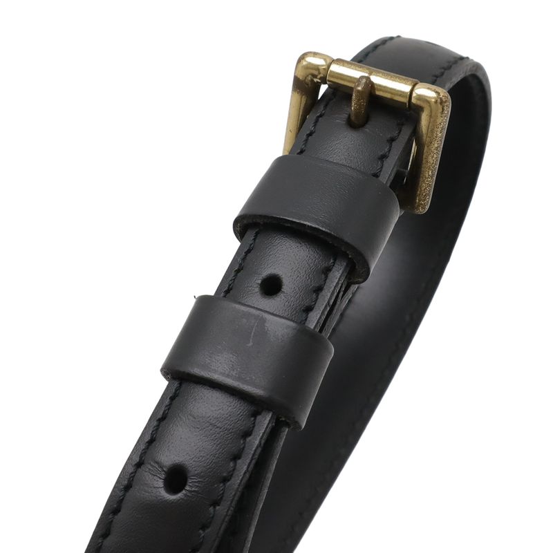 Louis Vuitton Epi Genefeuille Shoulder Bag Pochette Leather Noir Black Gold