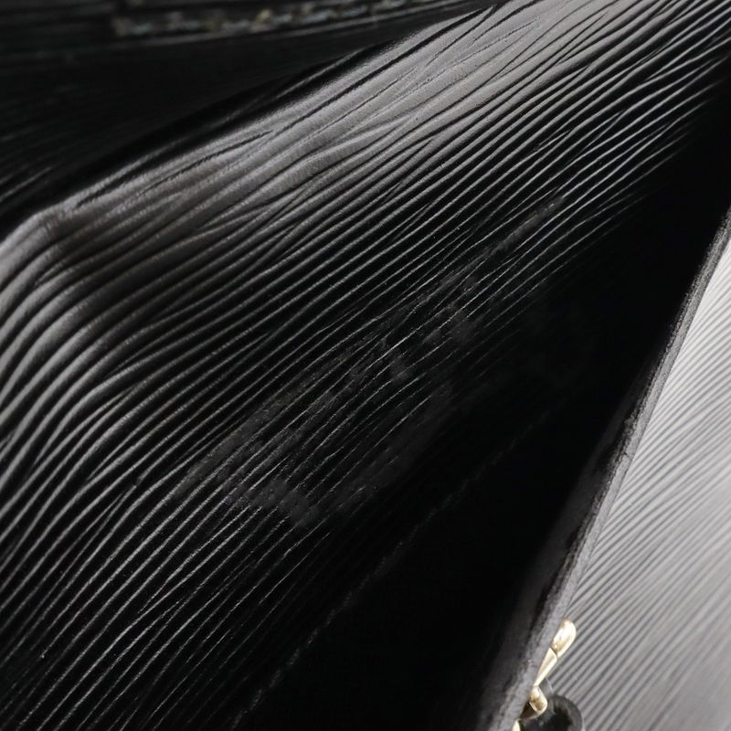 Louis Vuitton Epi Genefeuille Shoulder Bag Pochette Leather Noir Black Gold