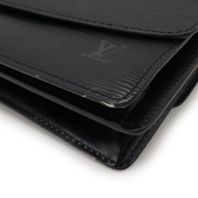 Louis Vuitton Epi Grenelle Shoulder Bag Crossbody 2way Clutch Bag Leather Noir