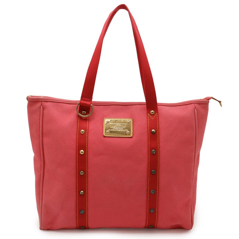 Louis Vuitton Antigua Line Cabas GM Tote Bag Shoulder Bag Studded Canvas Rose