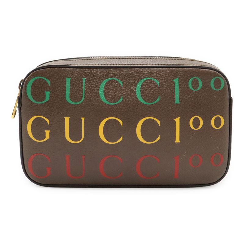 Gucci Logo Belt Bag Body Bag Waist Bag 2way Clutch Bag 100th Anniversary