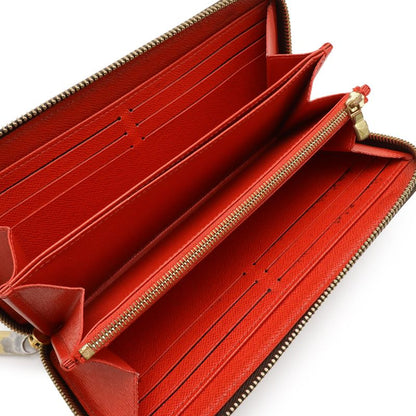 Louis Vuitton Monogram Zippy Wallet Round Zipper Long Wallet Coquelicot Red