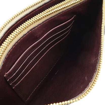 Loewe Anagram Gate Double Zip Pouch Pochette Shoulder Bag Leather Glazed Light