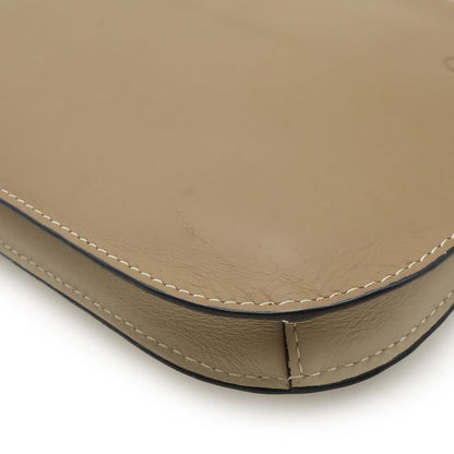 Loewe Anagram Gate Double Zip Pouch Pochette Shoulder Bag Leather Glazed Light