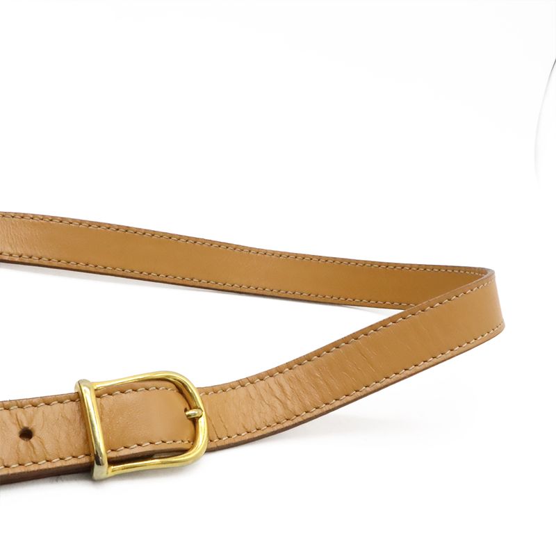 Celine Macadam Pattern Shoulder Bag Pochette Crossbody PVC Leather Dark Brown