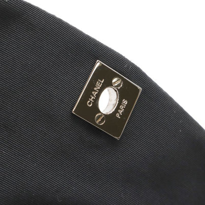 Chanel Matelasse Coco Mark Pochette Chain Shoulder Bag Cotton Black 2011