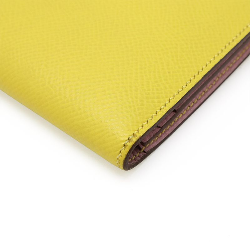 Hermes Bearn Souffle Verso Bifold Long Wallet Bifold Wallet Bicolor Vaux Epson