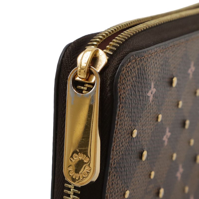 Louis Vuitton Damier Zippy Wallet Round Zipper Long Wallet Monogram Flower