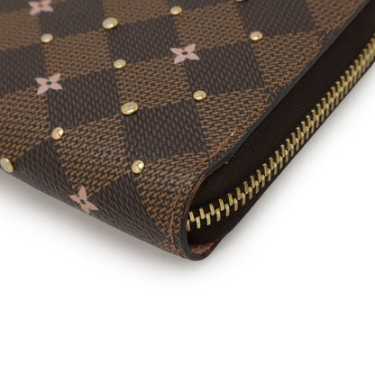 Louis Vuitton Damier Zippy Wallet Round Zipper Long Wallet Monogram Flower