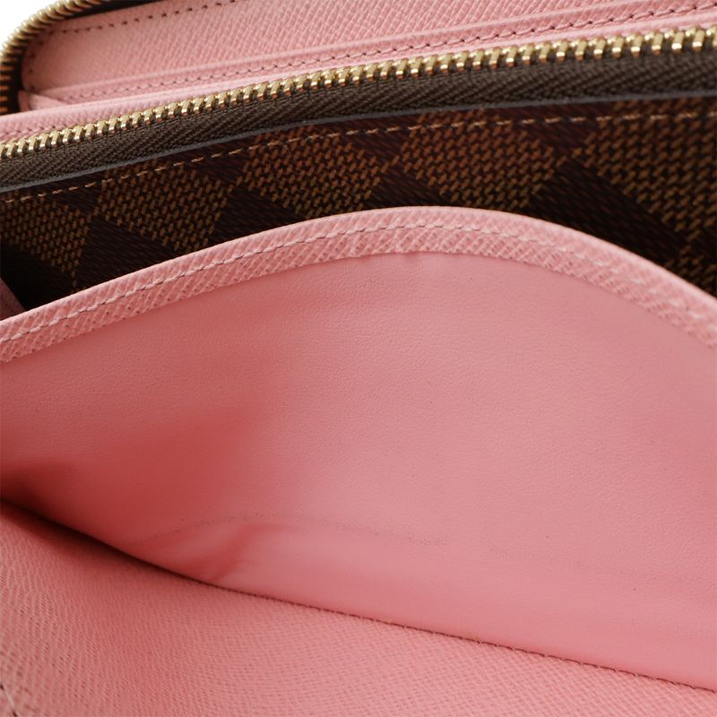Louis Vuitton Damier Zippy Wallet Round Zipper Long Wallet Monogram Flower