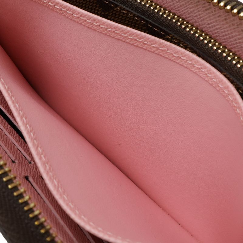 Louis Vuitton Damier Zippy Wallet Round Zipper Long Wallet Monogram Flower