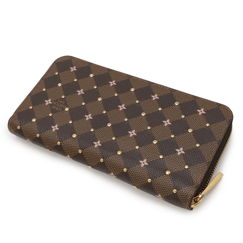 Louis Vuitton Damier Zippy Wallet Round Zipper Long Wallet Monogram Flower