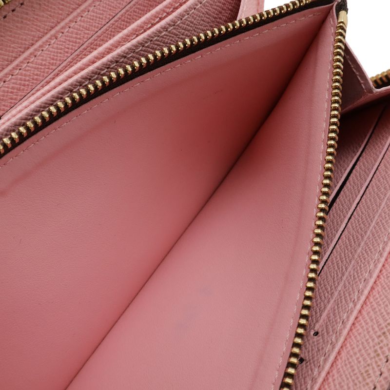 Louis Vuitton Damier Zippy Wallet Round Zipper Long Wallet Monogram Flower
