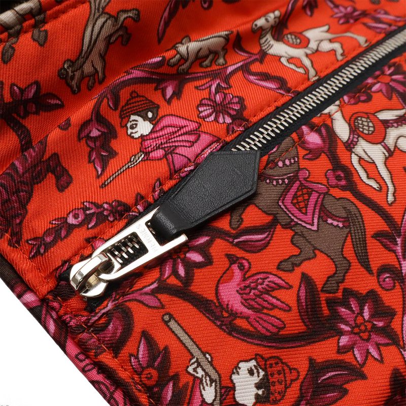 Hermes Silk Quinn Jewelry Pouch Multi Pouch Accessory Case Small Pouch Felt