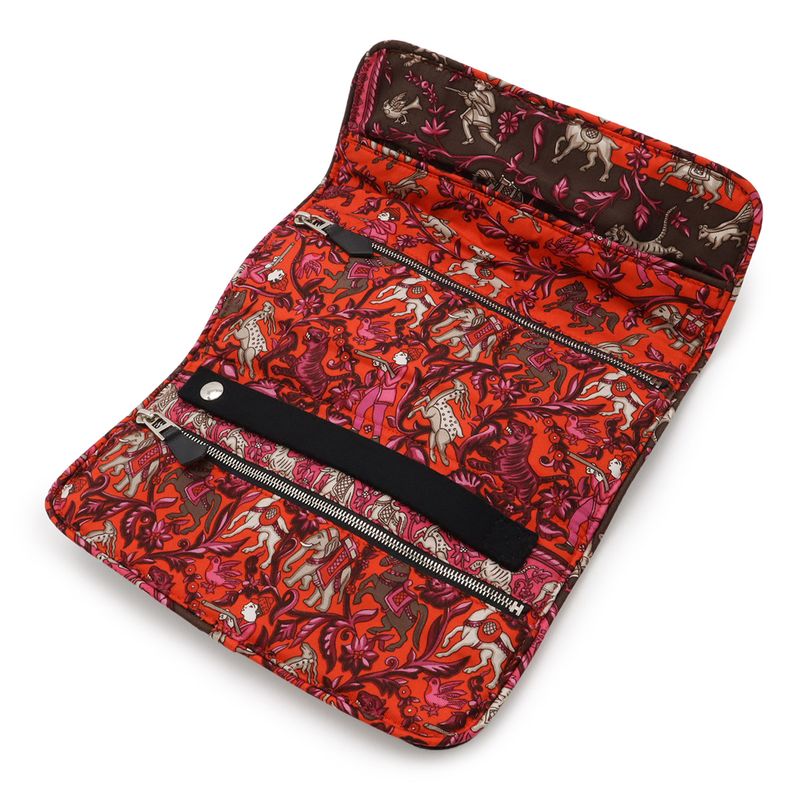 Hermes Silk Quinn Jewelry Pouch Multi Pouch Accessory Case Small Pouch Felt