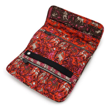 Hermes Silk Quinn Jewelry Pouch Multi Pouch Accessory Case Small Pouch Felt