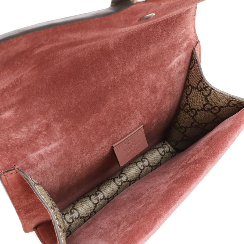 Gucci Dionysus GG Blooms Chain Bag Shoulder Bag Taiga Head PVC Suede Beige