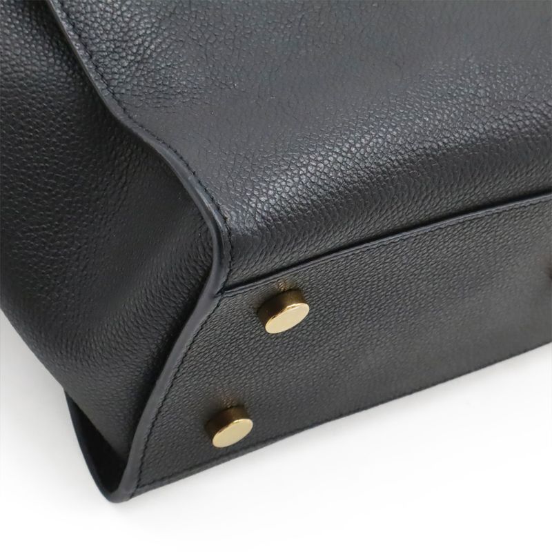 Saint Laurent Paris YSL Baby Downtown Handbag 2way Shoulder Bag Leather Black