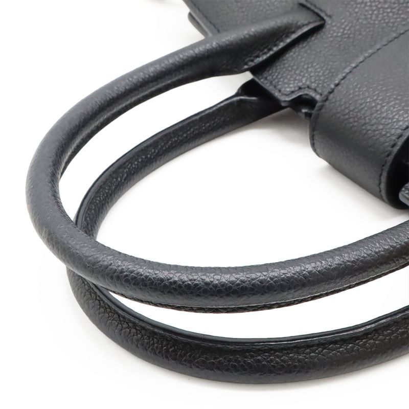 Saint Laurent Paris YSL Baby Downtown Handbag 2way Shoulder Bag Leather Black