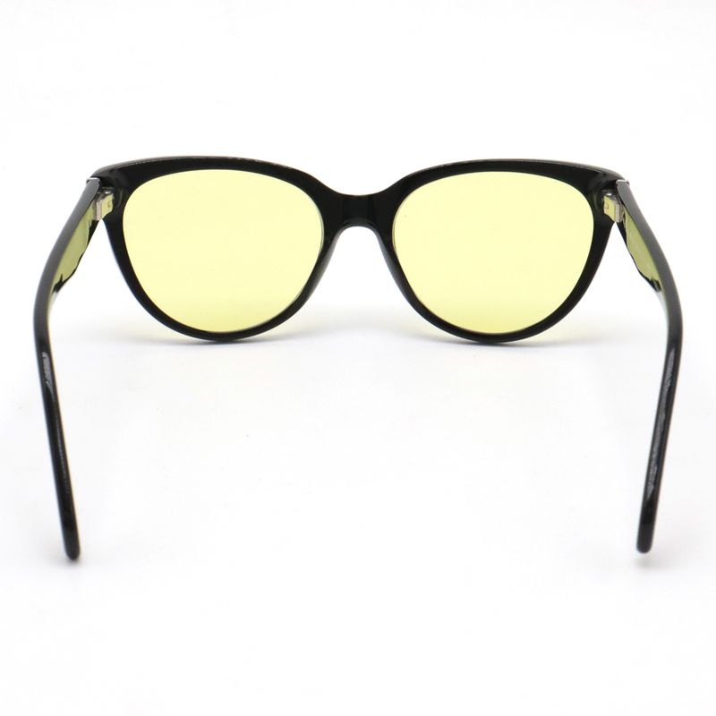 Prada Sunglass Es Eyewear Cat Eye Clear Yellow Black Silver Hardware 52?17 Vpr10p