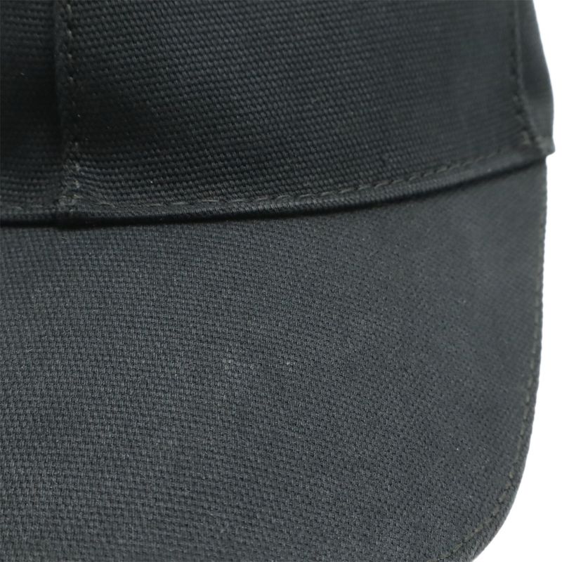 Gucci Interlocking G GG Logo Baseball Cap Hat Cotton Canvas Black L Size 387554