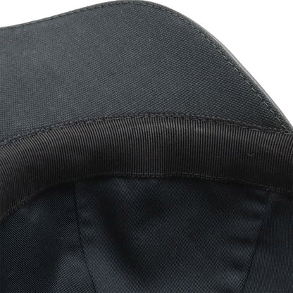 Gucci Interlocking G GG Logo Baseball Cap Hat Cotton Canvas Black L Size 387554