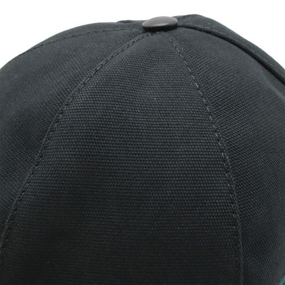 Gucci Interlocking G GG Logo Baseball Cap Hat Cotton Canvas Black L Size 387554