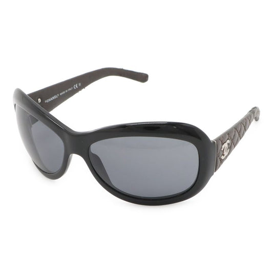 Chanel Coco Matelasse Sunglass Es Eyewear Leather Smo Cles Nz Black Brown Silver